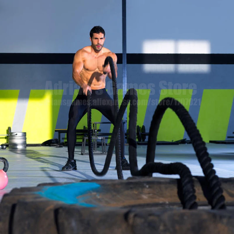 9/12/15 м Боевая веревка силовых тренировок Crossfit борьба веревка выносливость Burpee шлема веревки тяжелые 10-22 кг высокое качество