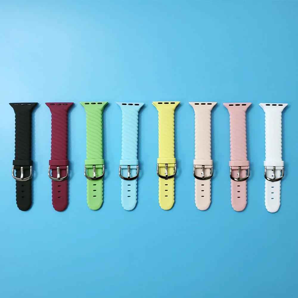 

New in 2021 Silicone Strap For Apple Watch Band 40mm 38mm Simplicity For iWatch Series 2 3 4 5 6 SE Watchband Accessories Woman