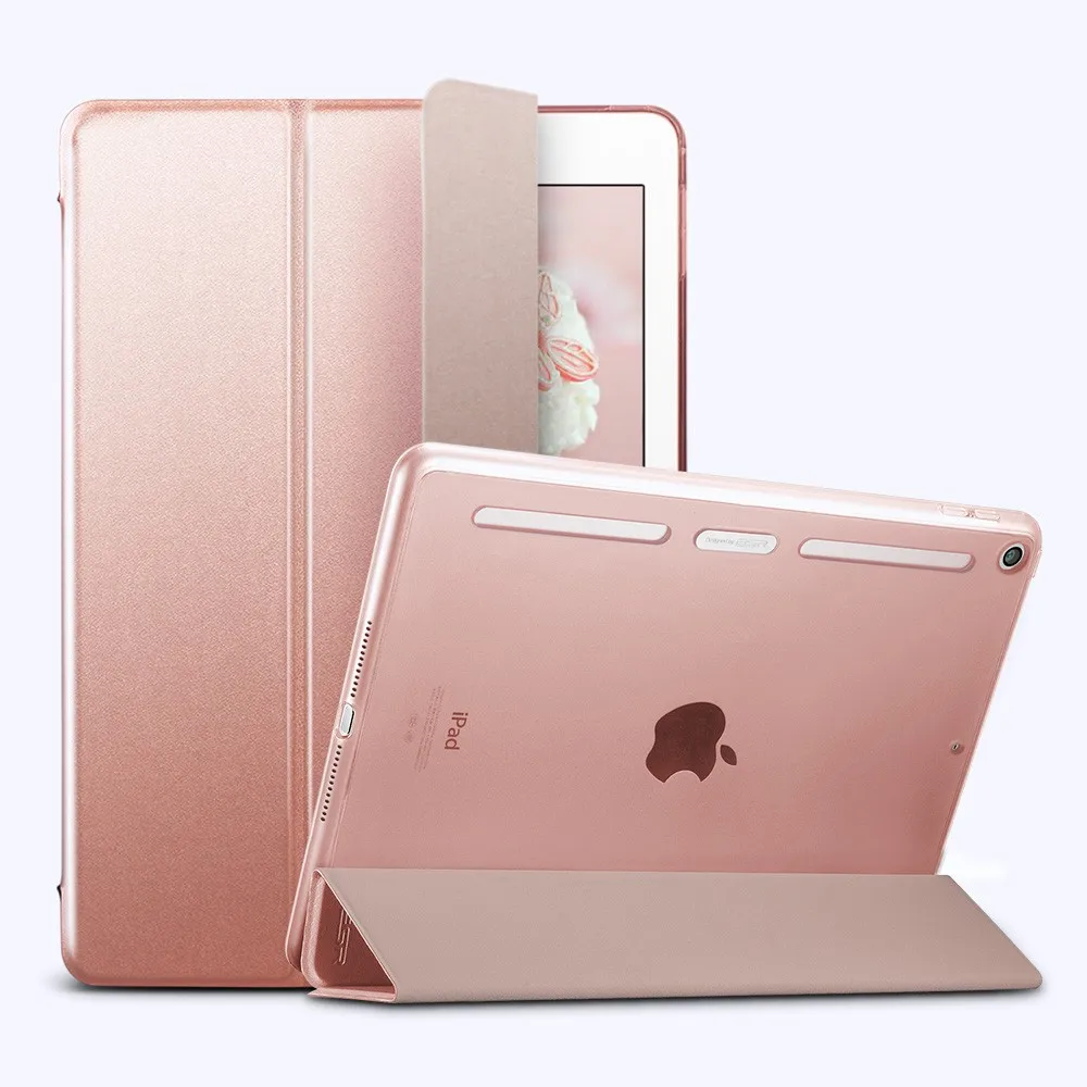 Чехол для iPad 9,7, ESR из искусственной кожи передняя крышка+ Мягкий ТПУ бампер край+ PC задняя Авто спящий умный чехол для нового iPad выпуска