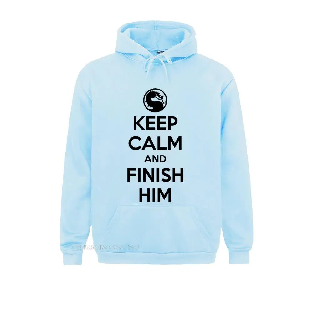 Пуловер с капюшоном Keep Calm And Finish He Mortal Kombat белая одежда принтом Рингера рубашка