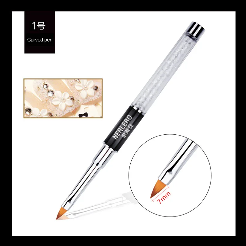 Лак для ногтей кисть нанесения лака дизайн с вентилятором акриловая плоская