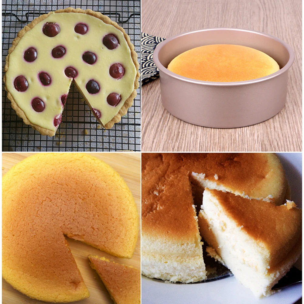 Антипригарная круглая форма для торта из нержавеющей стали противень выпечки