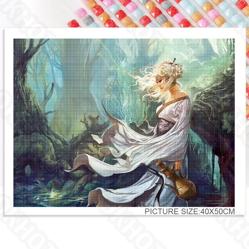 

Diy Diamond Painting Dark Witch Animation Diamond Painting Round Diamond Square Diamond 5D Home Gift Decoration Painting
