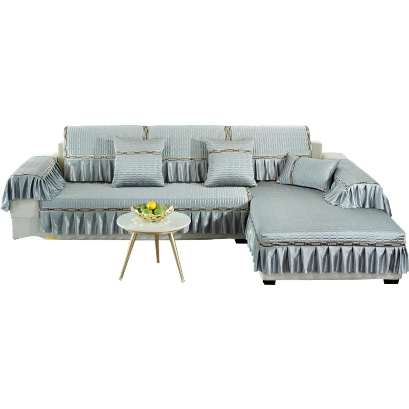 

Summer Ice Silk Emulsion Sofa Mats Solid Color Washable Cushion Cool Breathable Sofa Cover Case Living Room Office Carpet New