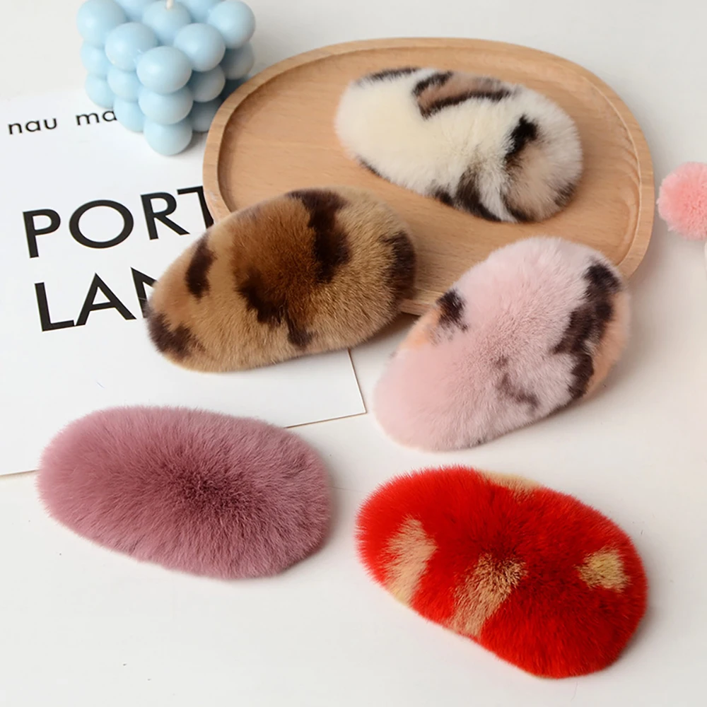 

Plush Hair Clips for Women Bangs Broken Hair Cute Hair Hairpins Girl Geometric Hair Barrettes Korea Fashion Hair Accessories