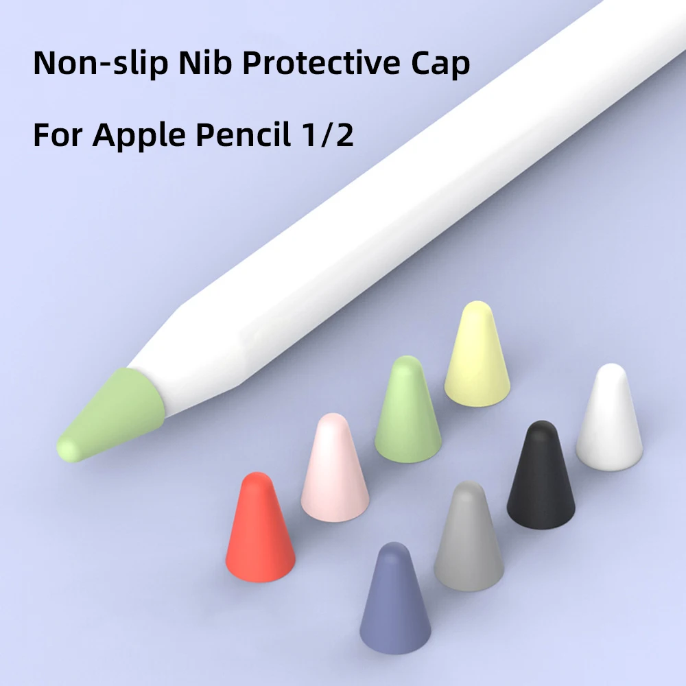 

8Pcs Universal Nib Protective Cap for Apple Pencil 1 2 Pen Stylus Penpoint Cover Silicone Protector Case for Apple Pencil2 Nib