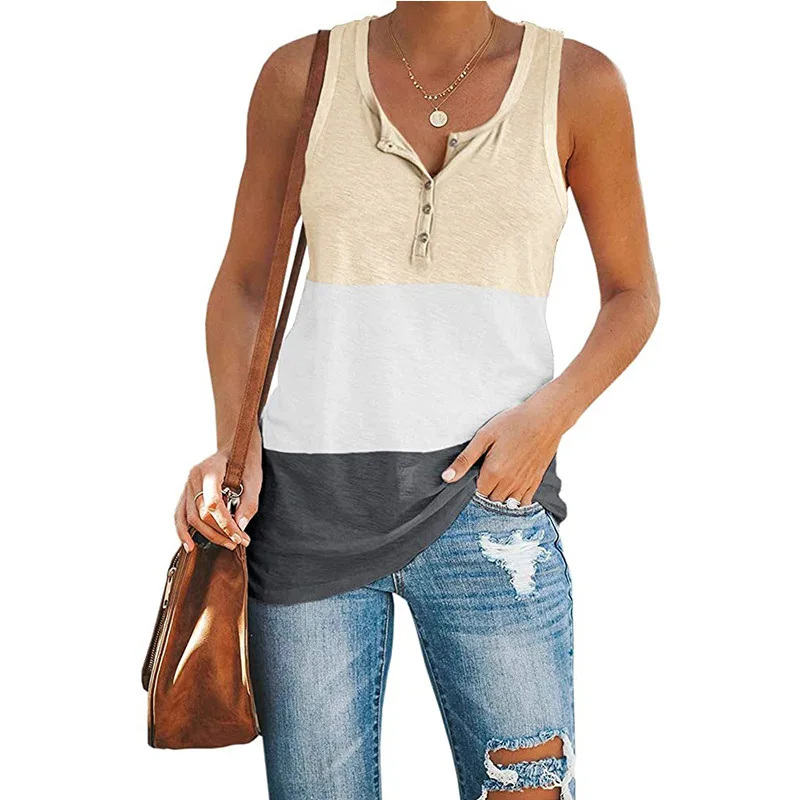 Новинка Женская модная повседневная обувь летние жилеты с u-образным вырезом без