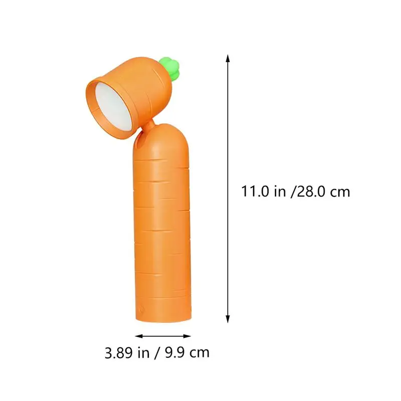 

1Pc USB Chargeable Table Lamp Carrot Shape Lamp Reading Light for Student Orange