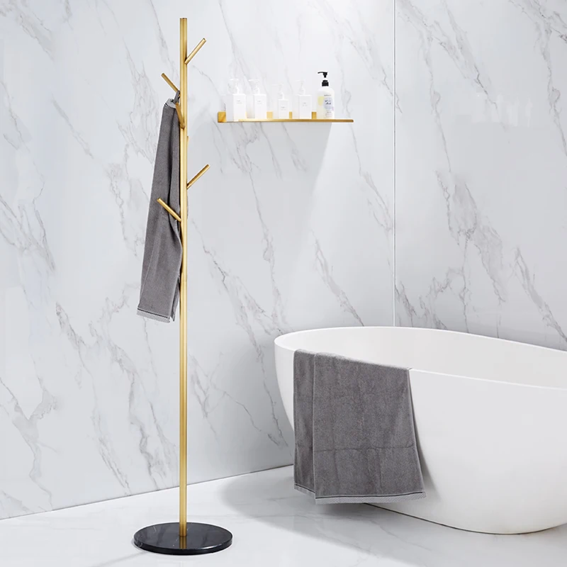 Роскошная напольная вешалка в скандинавском стиле для пальто античная латунная