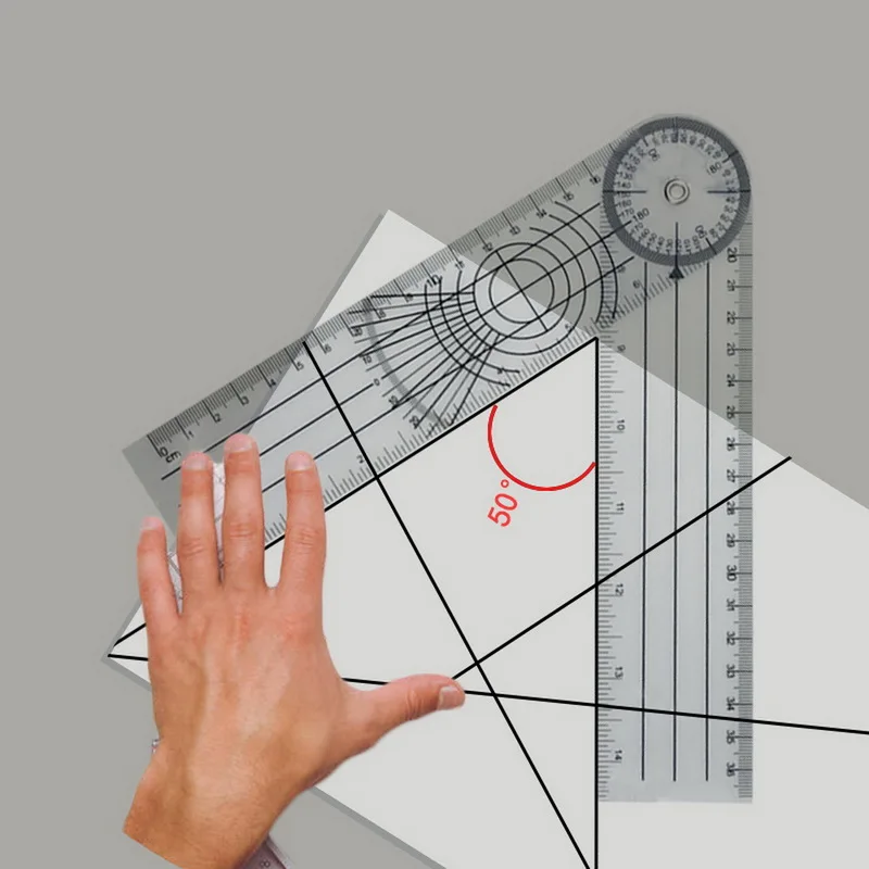 

Multi-Ruler Goniometer Angle Medical Spinal Ruler Professional 360 Degree Measuring Tool Spinals Goniometer Protractors