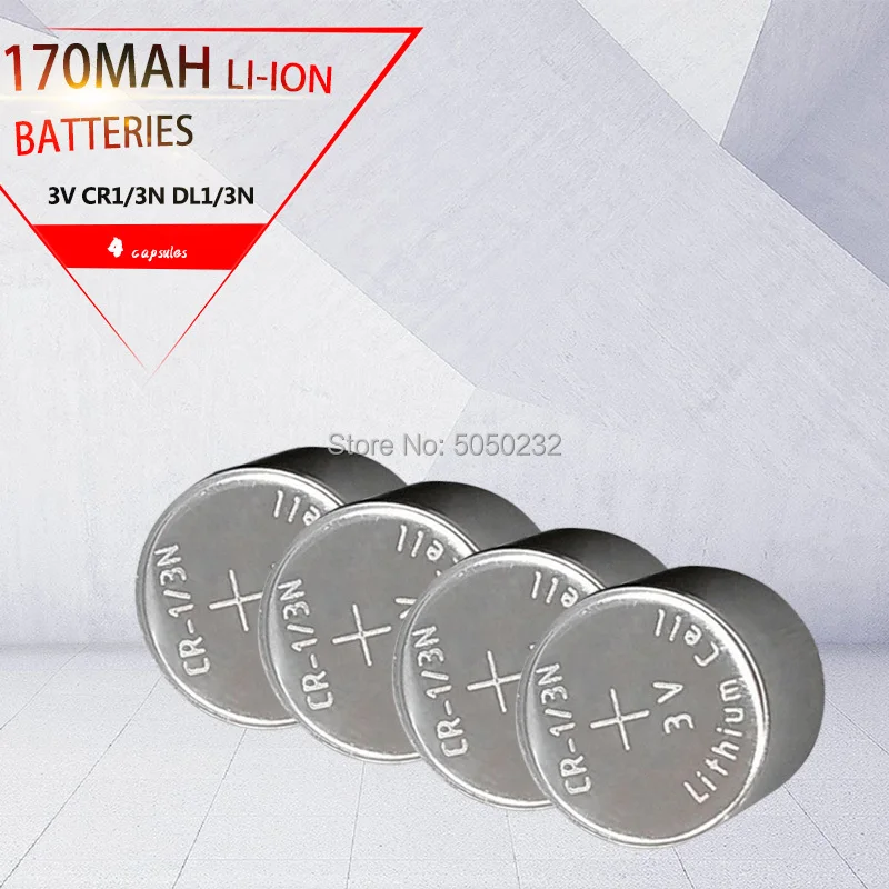 

4pcs original CR1/3N 3V CR-1/3N CR13N M6 M7 DL-1/3N 3v Lithium Battery for Camera Locator Cell Button Li-ion Batteries