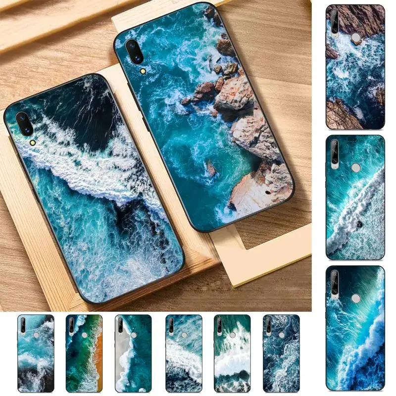 

Blue sea Phone Case for Huawei Y 6 9 7 5 8s prime 2019 2018 enjoy 7 plus