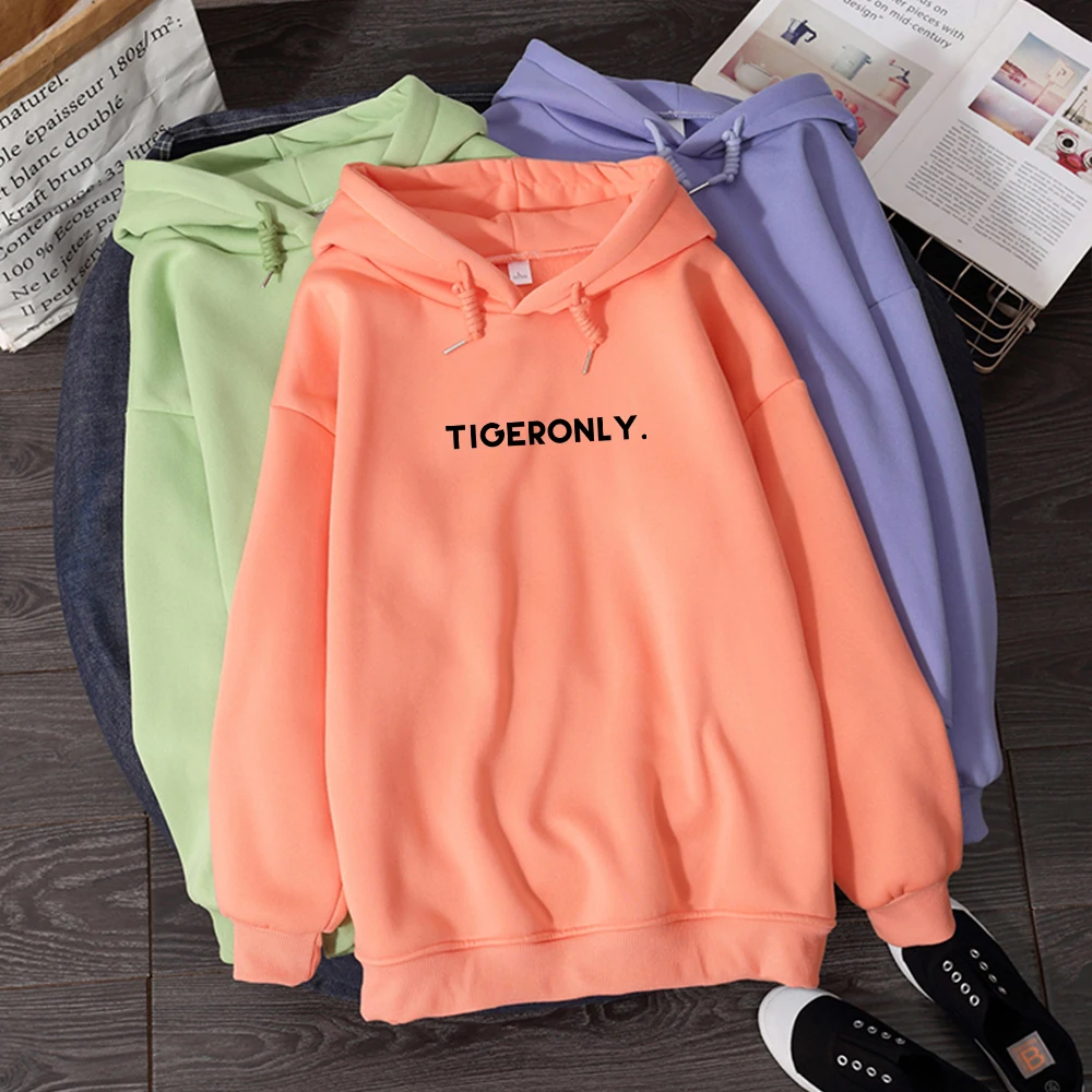 Теплая уличная одежда в стиле K POP Свитшот Харадзюку Женская эстетичная толстовка