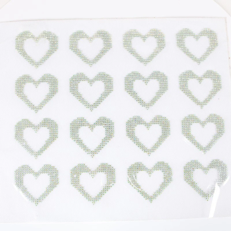 

hotfix iron on rhinestone crystal diamond stones heart shape heat transfer motif sticker for clothing