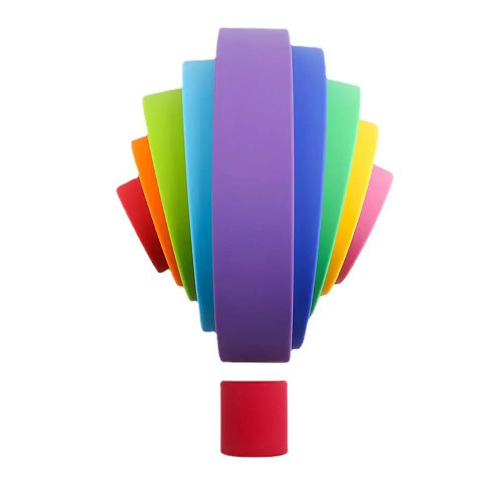

New Kids Rainbow Stacking Toys Educational Rainbow Building Puzzle Sensory Fun Creative Colorful Building Stocks Kids Gift