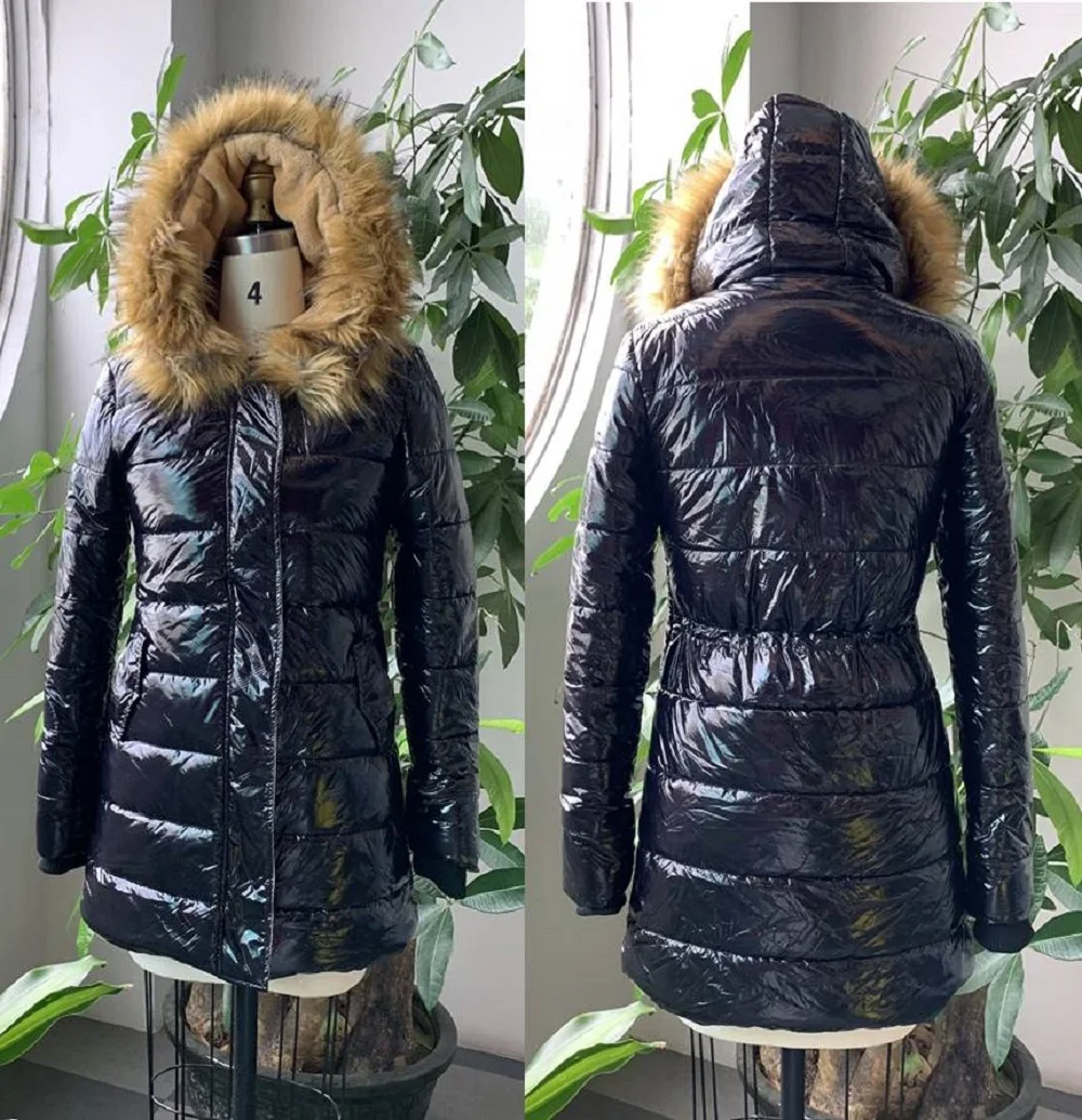 Теплая толстая пуховая куртка Женское зимнее пальто женская одежда черная парка