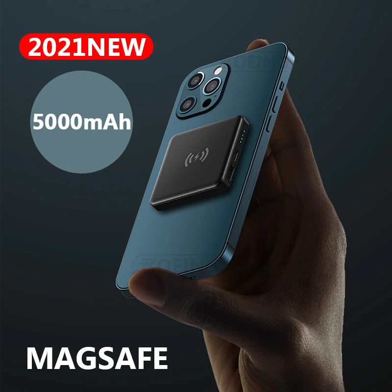 

10W Magnetic Wireless 5000mAh Power Bank For Magsafe powerbank Mobile Phone Charger For iphone12Promax Magnet External Battery