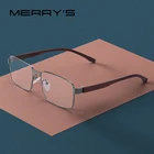 MERRYS дизайнерские мужские деловые квадратные очки с оправой, мужские очки для близорукости по рецепту TR90, оправа из титанового сплава , ноги S2105