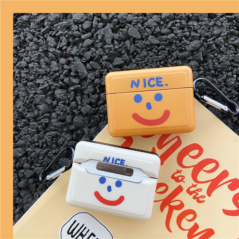 

Colored Painting Smiley Bluetooth Headset Cases For Apple Airpods 1 2 3 Soft IMD Earphone Cover For Air Pods Pro Protective Capa