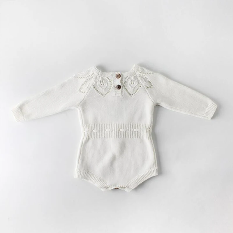 Модный Вязаный комбинезон для новорожденных Одежда маленьких мальчиков и