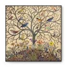 Древо жизни тропические певчие птицы искусство холст печать ВИНТАЖНЫЙ ПЛАКАТ антикварные экзотические птицы природа настенная живопись холст картина