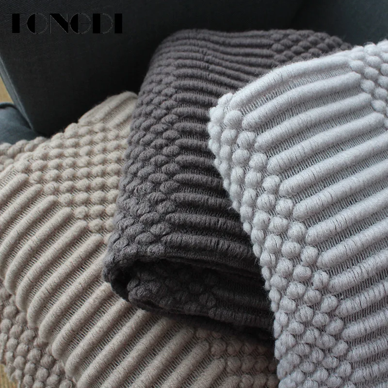 TONGDI мягкое теплое популярное модное кружевное вязаное шерстяное одеяло с