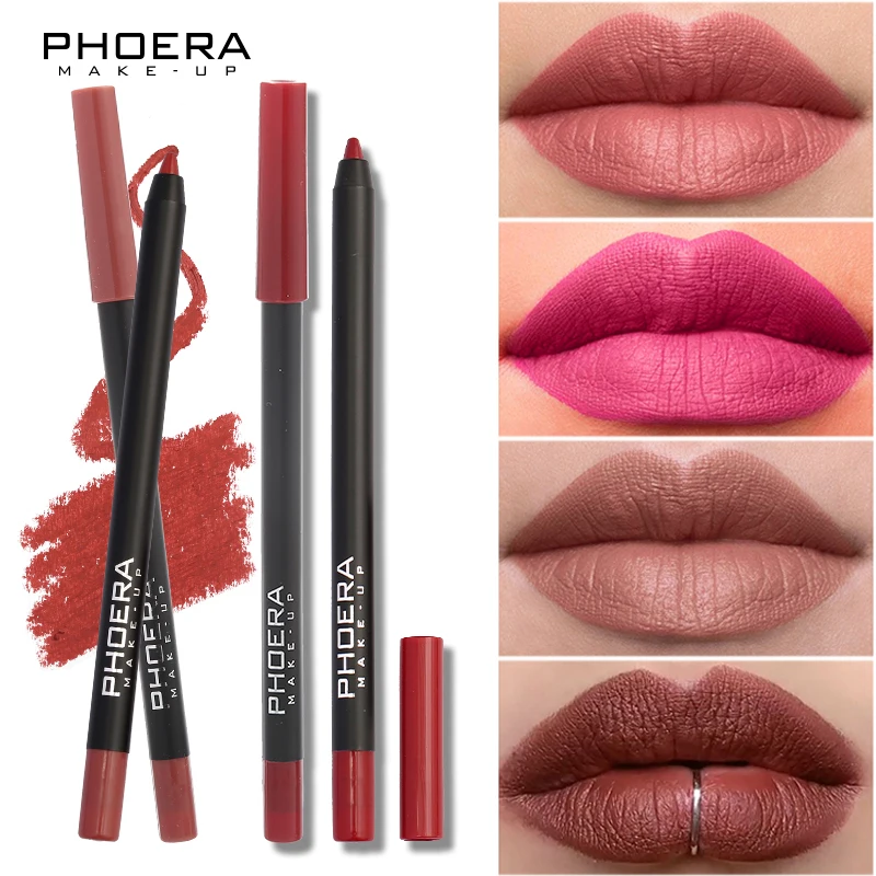 12 цветов красный дневной подводка карандаш водонепроницаемые матовые помады