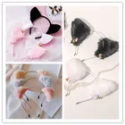 Головной убор с кошачьими ушками, украшение для волос с искусственным плюшем, с пушистыми кошачьими ушками, модный наряд, вечерний головной убор для косплевечерние для женщин и девушек, 1 шт.