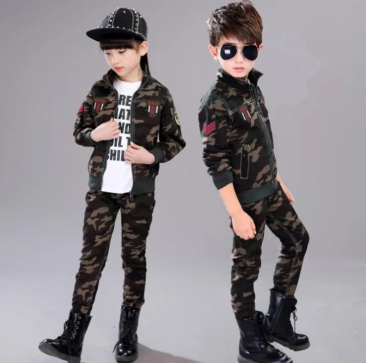 Спецпредложение спортивный костюм в стиле милитари для мальчиков и девочек