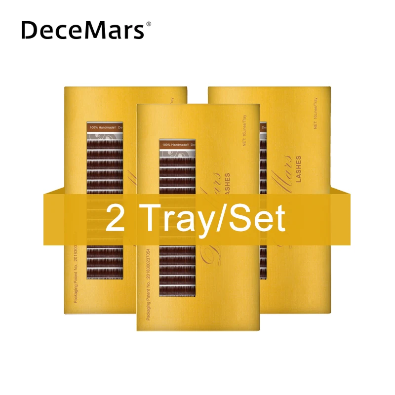 Ресницы для наращивания темно-коричневые 2 упаковки/партия JBCD Curl 8-15 отдельных