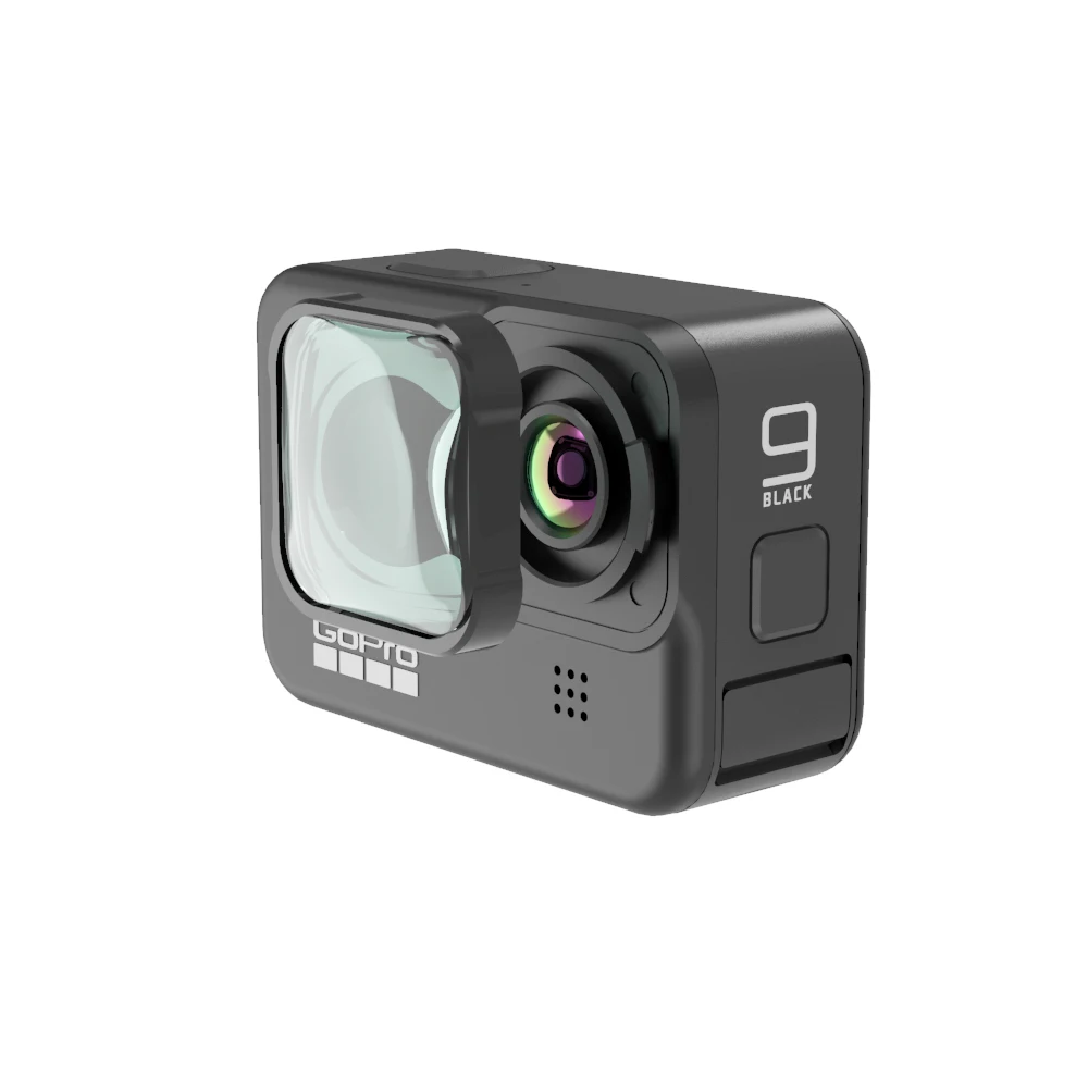 Алюминиевый 15X макрообъектив для камеры Gopro Hero 9 черный УФ оптический стеклянный