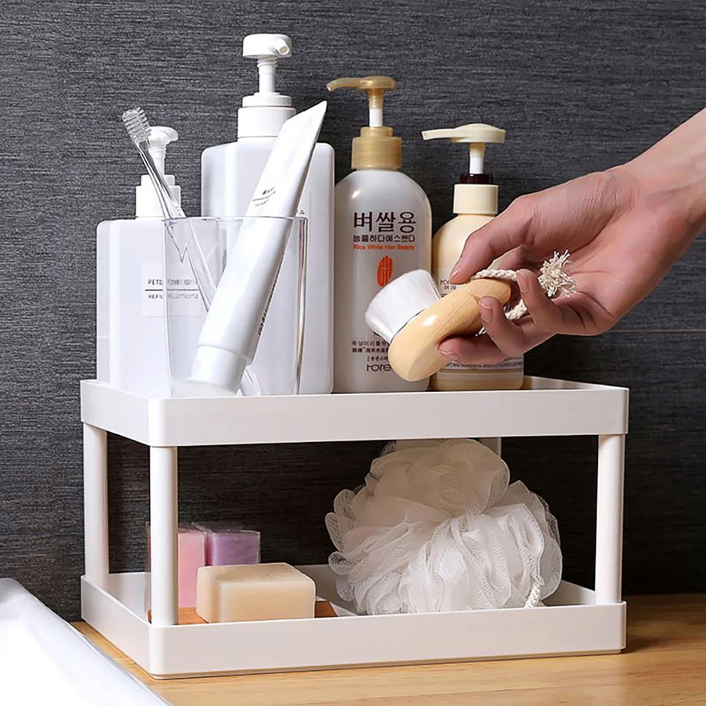 

1Pc Desktop Triple-layer Storage Rack Multifunction Kitchen Sundries Rack