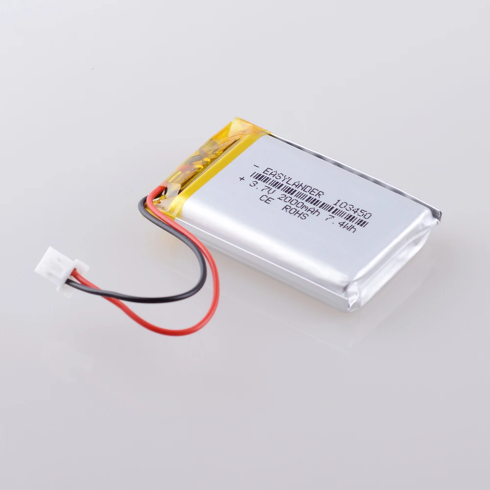Аккумулятор XHR-2P 2 54 3 7 в 103450 2000 мА · ч для фонаря музыкальных колодок и мини затвора