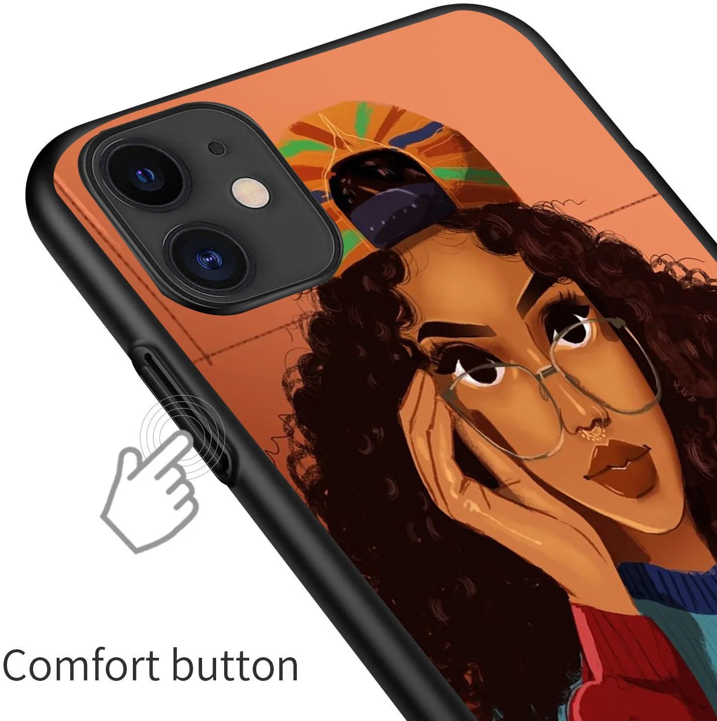 Силиконовый чехол для телефона Melanin с Африканской девушкой iPhone 11 Pro Max 7 8 6 6splus SE 2020 5