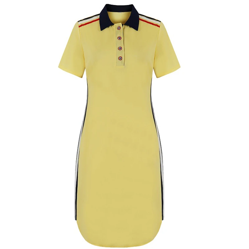

2021 New Fashion Women Dress Oversized Big Size Polo Dresses Casual Straight Short Sleeve Plus Size 6XL Vestidos Polo Gift