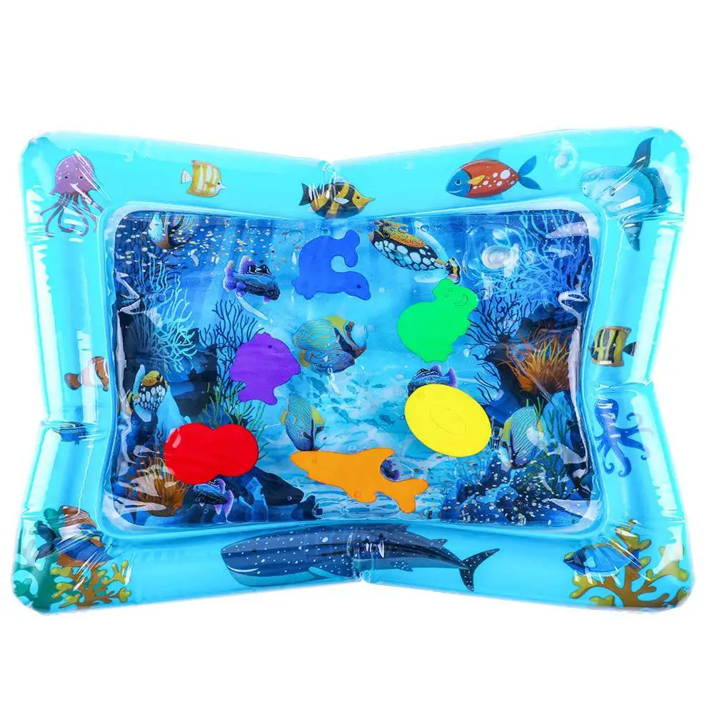 Детский надувной игровой коврик для аквариума игрушка живота водная подушка