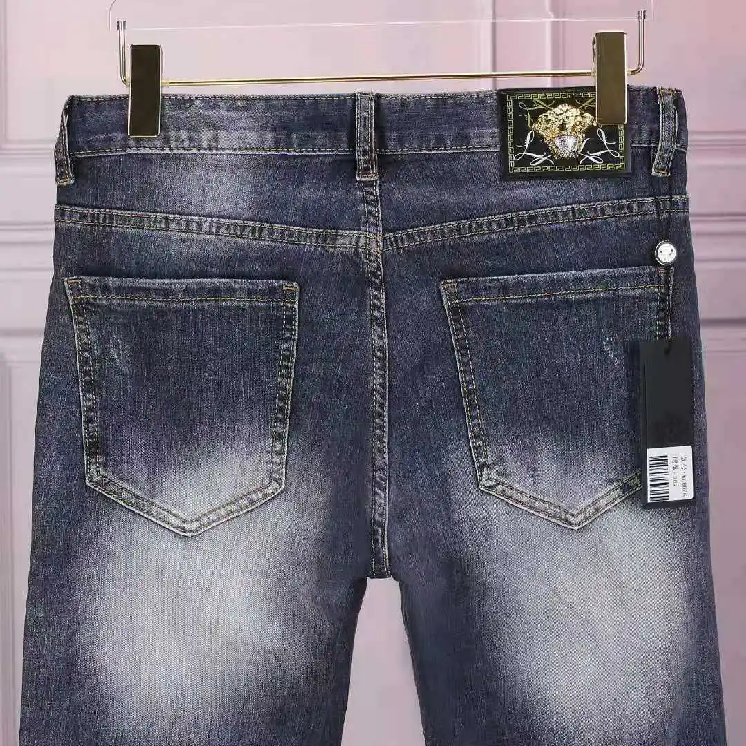 

IS JESUS ALIVE Skinny Jeans Men 2021 Stretch Ripped Pants Mens Denim Jeans Designer Jeans for Men Clothing Boyfriend DISTRESSES