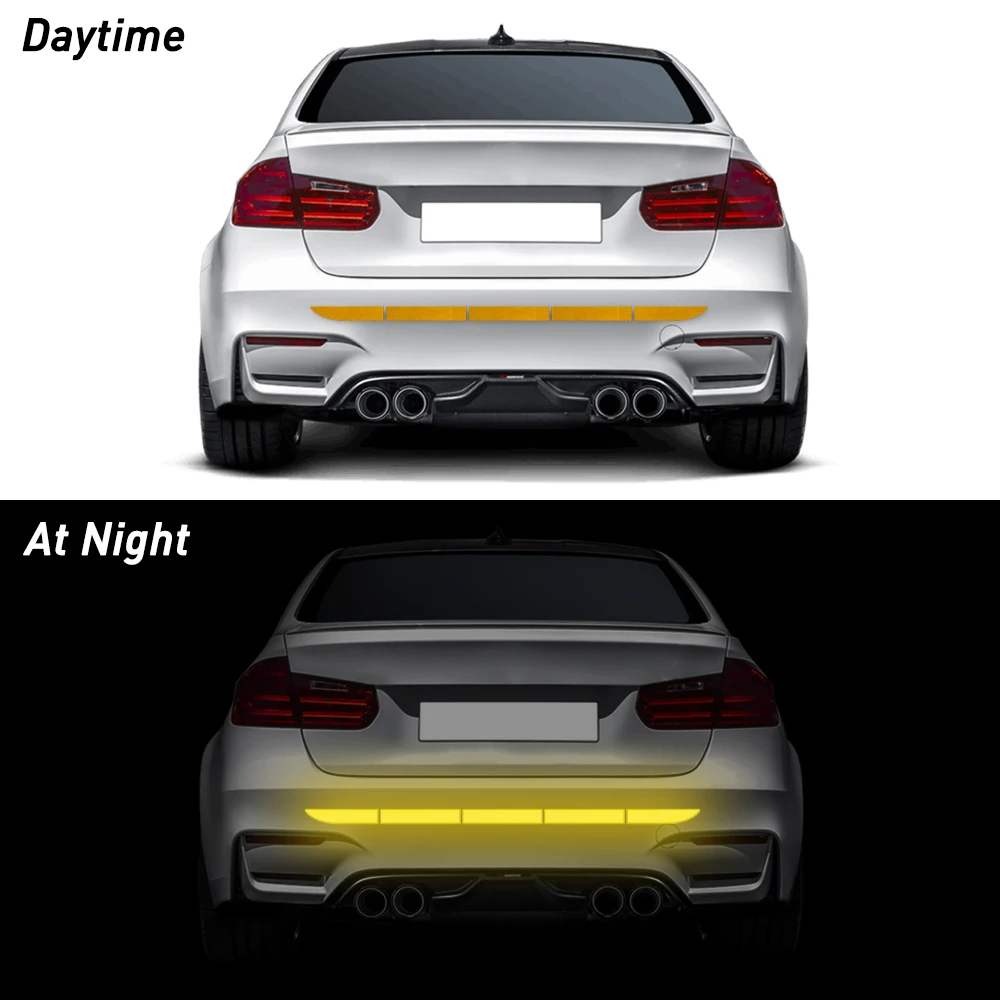 Diamond yellow Автомобильная отражающая лента наклейка Предупреждение ющая полоса отражающая кран для Toyota rav4 auris corolla avensis hilux chr verso Автомобильная наклейка - Название цвета: Diamond yellow
