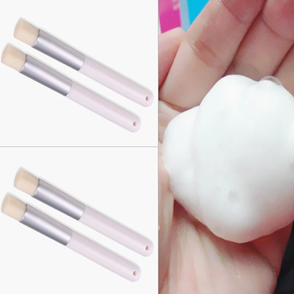 Щетка с деревянной ручкой из мягкого синтетического волокна для чистки ресниц