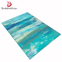 bubble kiss abstract blue carpets for living room sea beach oil painting pattern large floor rugs home decor thick bedroom rugs