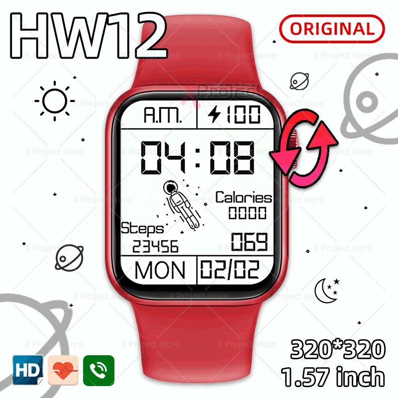 Original HW12 Smart Watch Men Bluetooth Call Smartwatch Fitness Bracelet Blood Pressure Women's Watches Pk Iwo 13 HW16 W26 Pro |