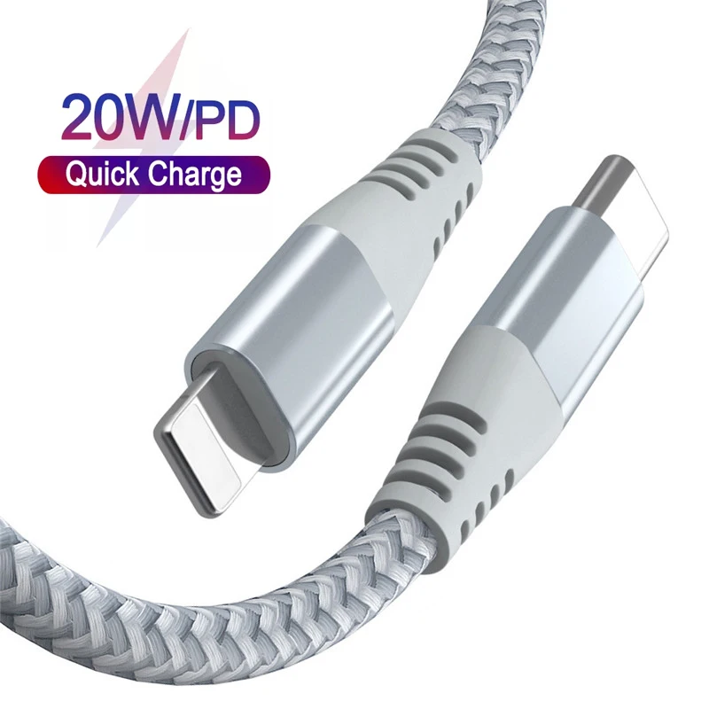 

2021 New PD 20W USB C Cable for iPhone 13 12 Pro Max Fast Charging USB Type C Data Cable Phone iPad Charger Data Cable Wire 2M