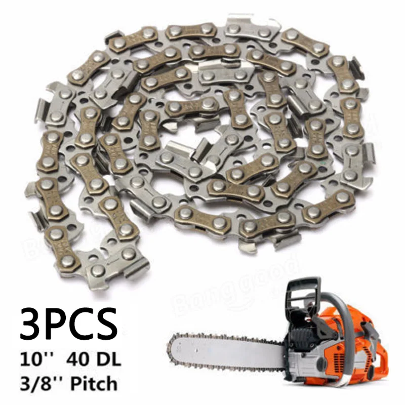 

10inch Chainsaw Semi Chisel Chains 0.050" 3/8" LP 40DL Drive Link Chainsaw Cutting Pole Saw Chain For Lawn Mower Garden Tool