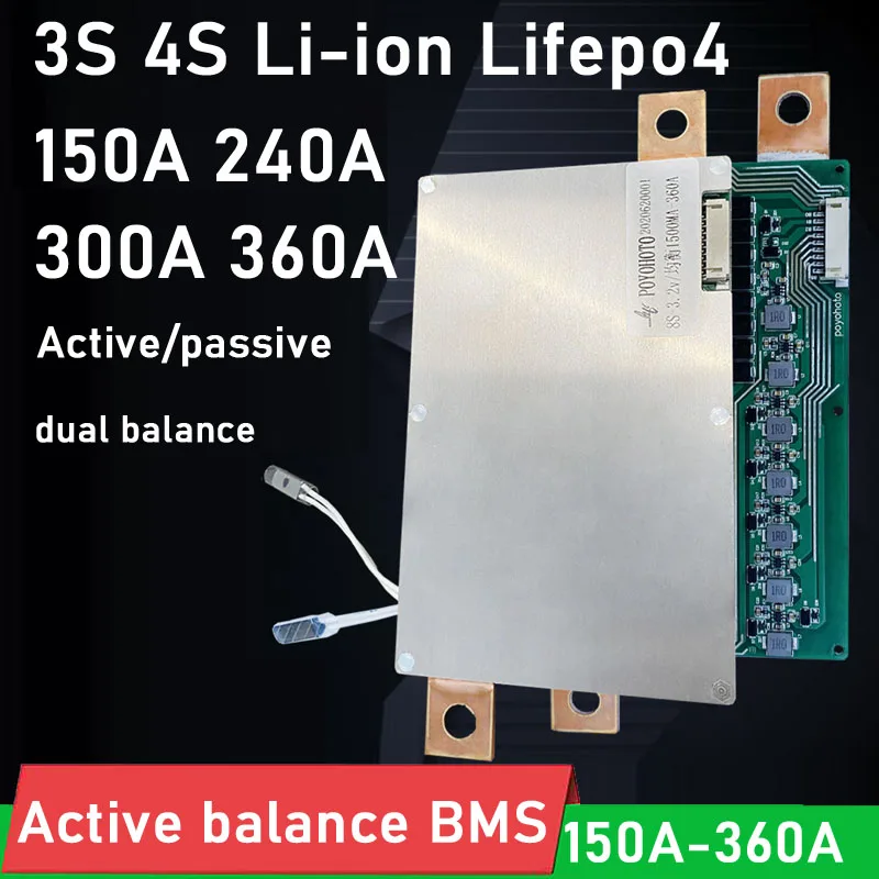 4S 3S 12V 150A 240A 300A 360A Active balance BMS Lifepo4 Lipo li-ion lithium battery protection board CELL Car start inverter |