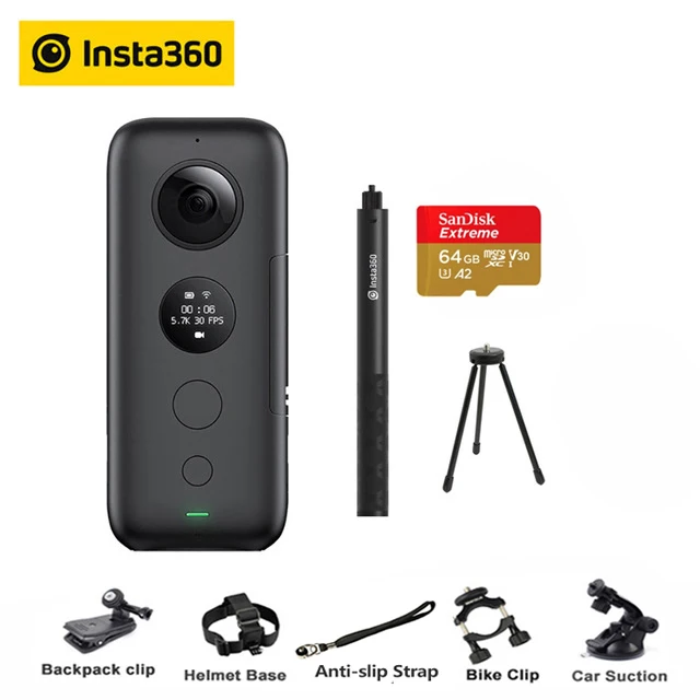 Insta360 One X Экшн-камера VR 360 панорамная видеокамера 5,7 K ONE X gps умный пульт дистанционного управления чехол - Цвет: Bundle 2