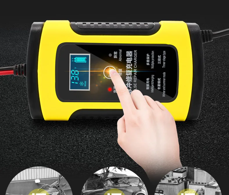 Автомобильное зарядное устройство для аккумуляторов 12 В 6 А вольт мотоцикла