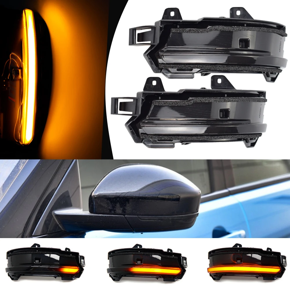 

2pcs LED Dynamic Turn Signal Side Mirror Sequential Light Lamp For Land Rover Range Rover Evoque 2014-2019 facelift