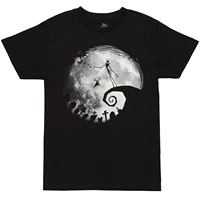 nightmare before christmas nightmare moon adult t shirt 2018 fashion 100 cotton slim fit top colour funny printed tops
