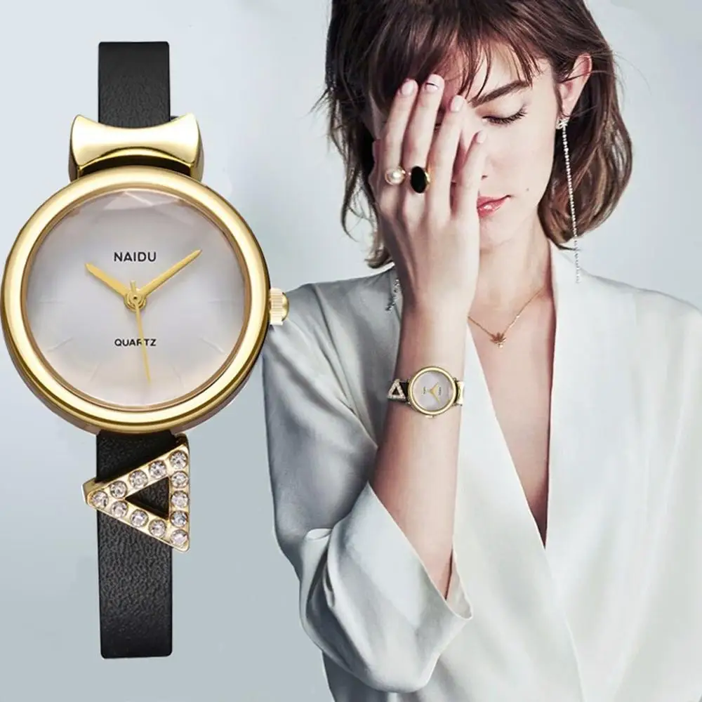 Кварцевый механизм высокого качества женские часы из нержавеющей стали с сеткой