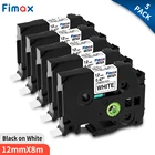 Fimax 5 шт. совместимый с Brother Tze-231 Tze231 Tz231 P сенсорный принтер для этикеток черные на белые ленты для принтера P touch Label Maker